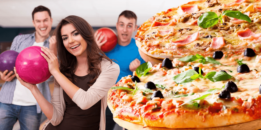 1 hodina bowlingu + 2× pizza 