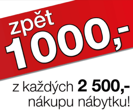 Sleva 1000 Kč z každých 2500 korun
