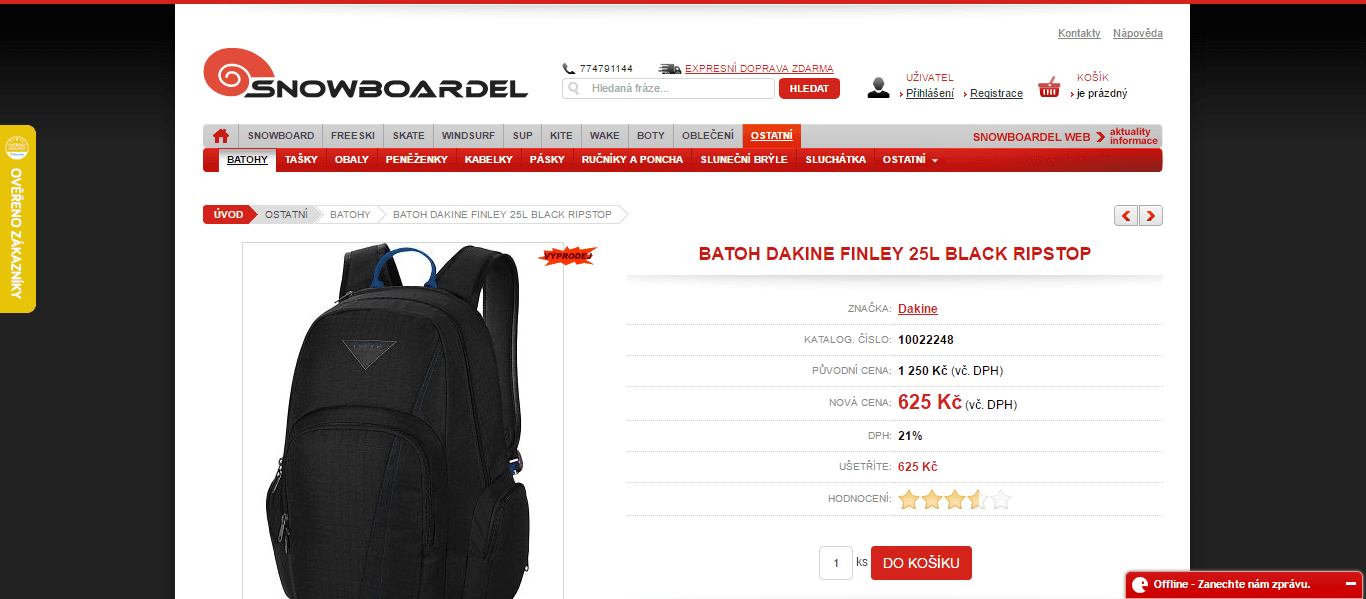 Dámský batoh Dakine Finley black ripstop