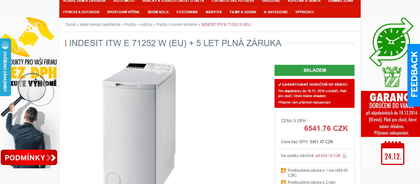 Úzká pračka Indesit, 7kg, 1200 ot., A++