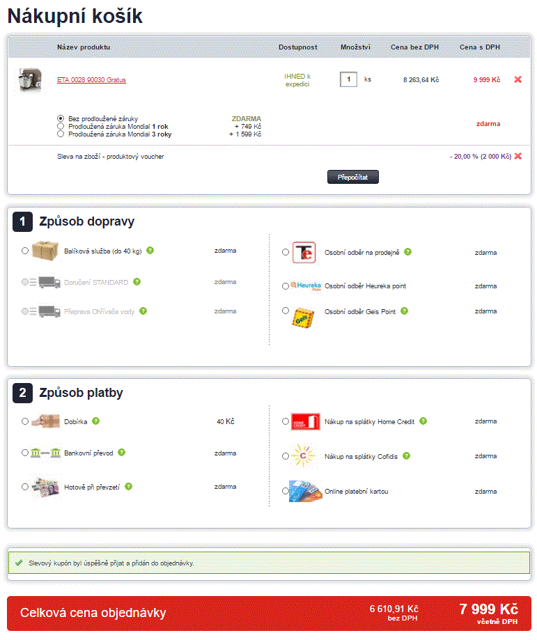 Kuchyňský robot ETA Gratus
