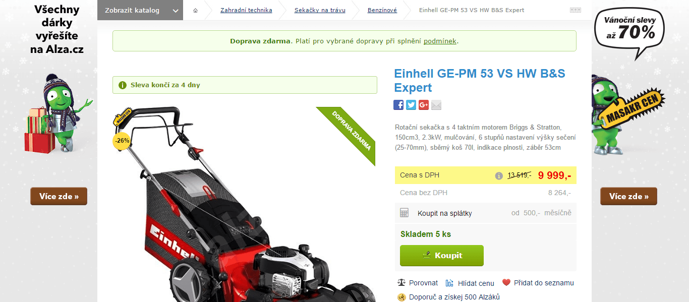 Benzínová sekačka Einhell - 5v1