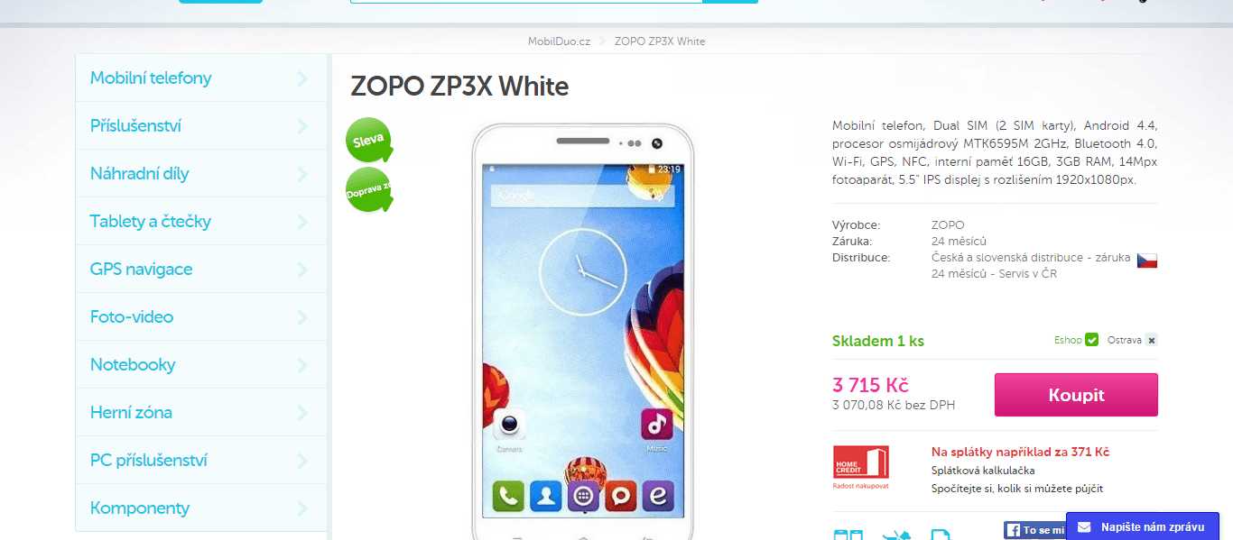 Zopo, 8x 2GHz, 3GB RAM, 5,5"