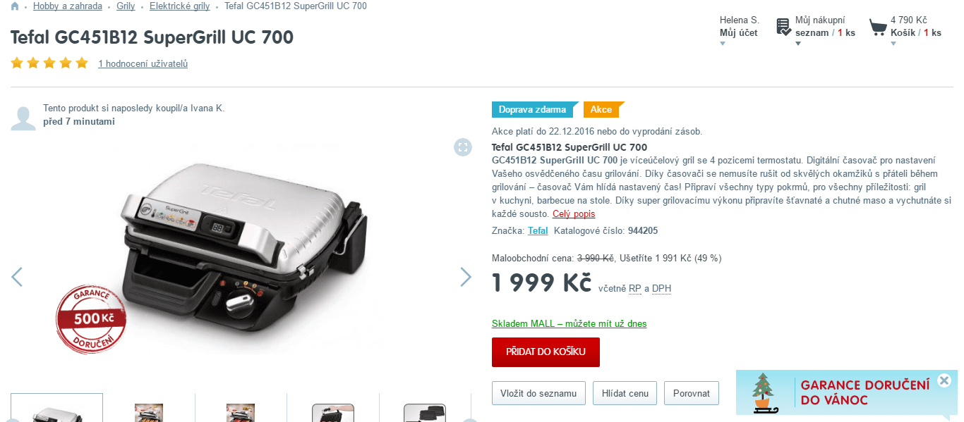 Kontaktní gril Tefal SuperGrill 