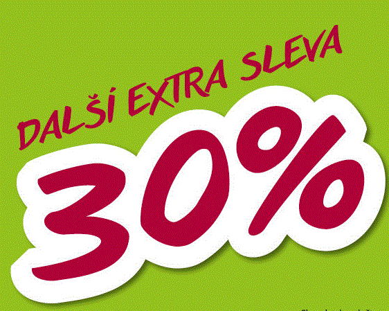 Extra sleva 30% na zlevněné zboží