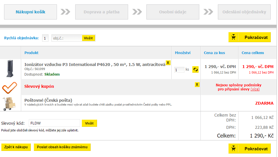 Ionizátor vzduchu P3 International 