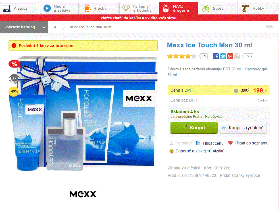 Dárková sada Mexx Ice Touch Man