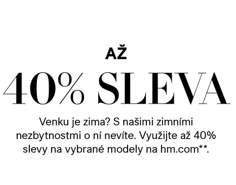 Sleva 40% na zimní věci + jiné slevy