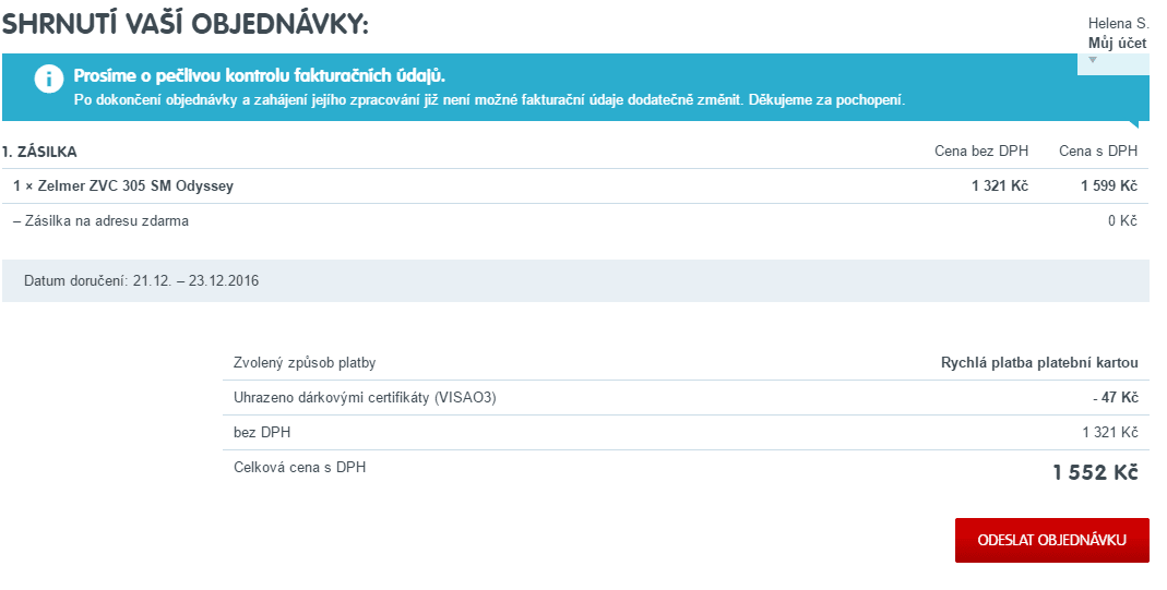Vysavač Zelmer Odyssey ZVC 305 SM 