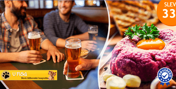 6x pivo Zlatopramen 11° + 300g tatarák