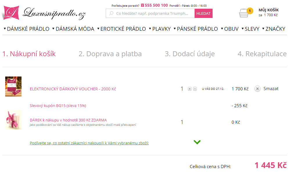 Sleva 15% na dárkový voucher