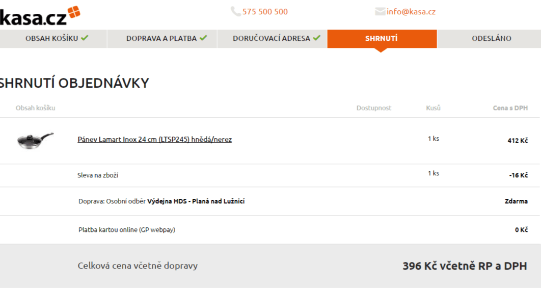 Nerez keramická pánev Lamart, 24 cm