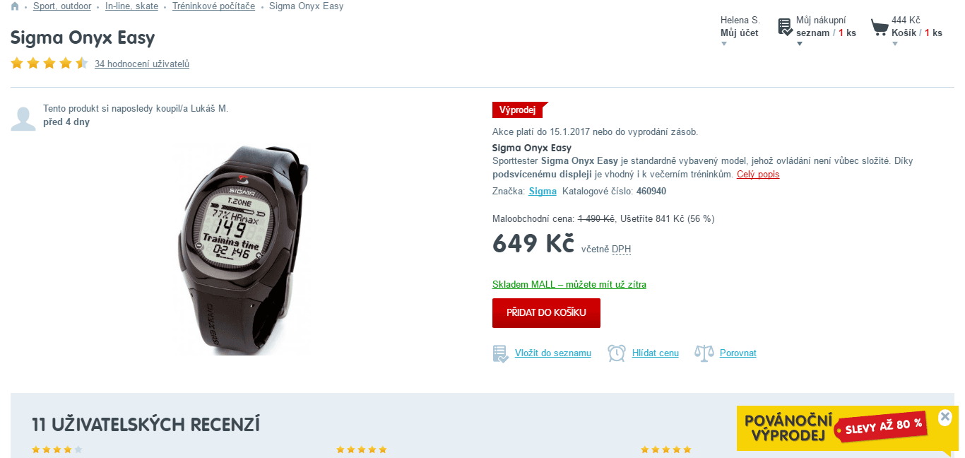 Sportterster Sigma Onyx Easy