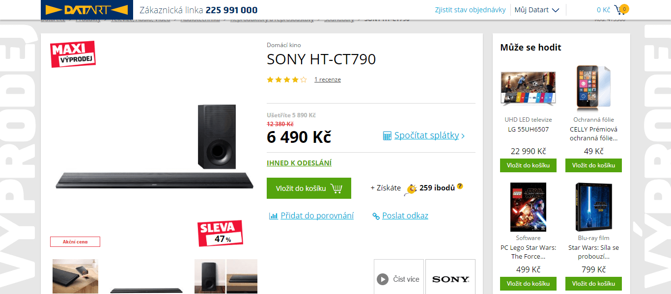 Soundbar Sony, NFC, BT, 330 W, 4K