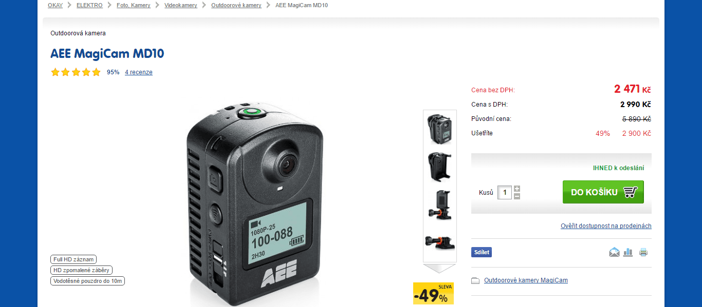 Akční kamera AEE MagiCam MD10, Wifi