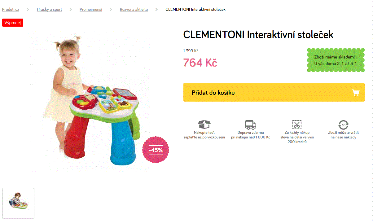 Interaktivní hrací stoleček Clementoni