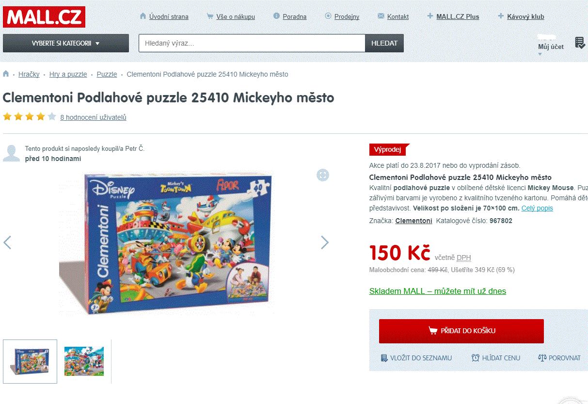 Podlahové puzzle Mickey - Zmatek na letišti