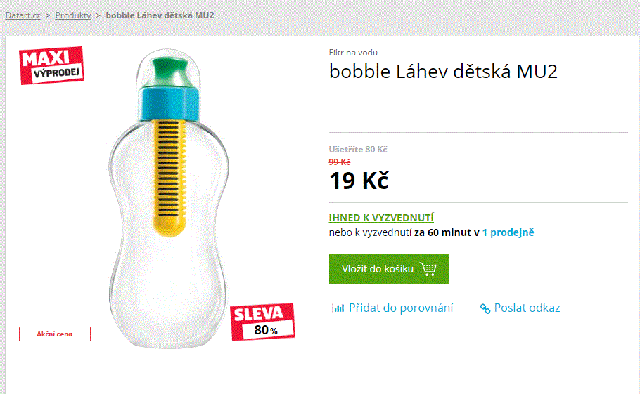 Bobble filtrační láhev dětská