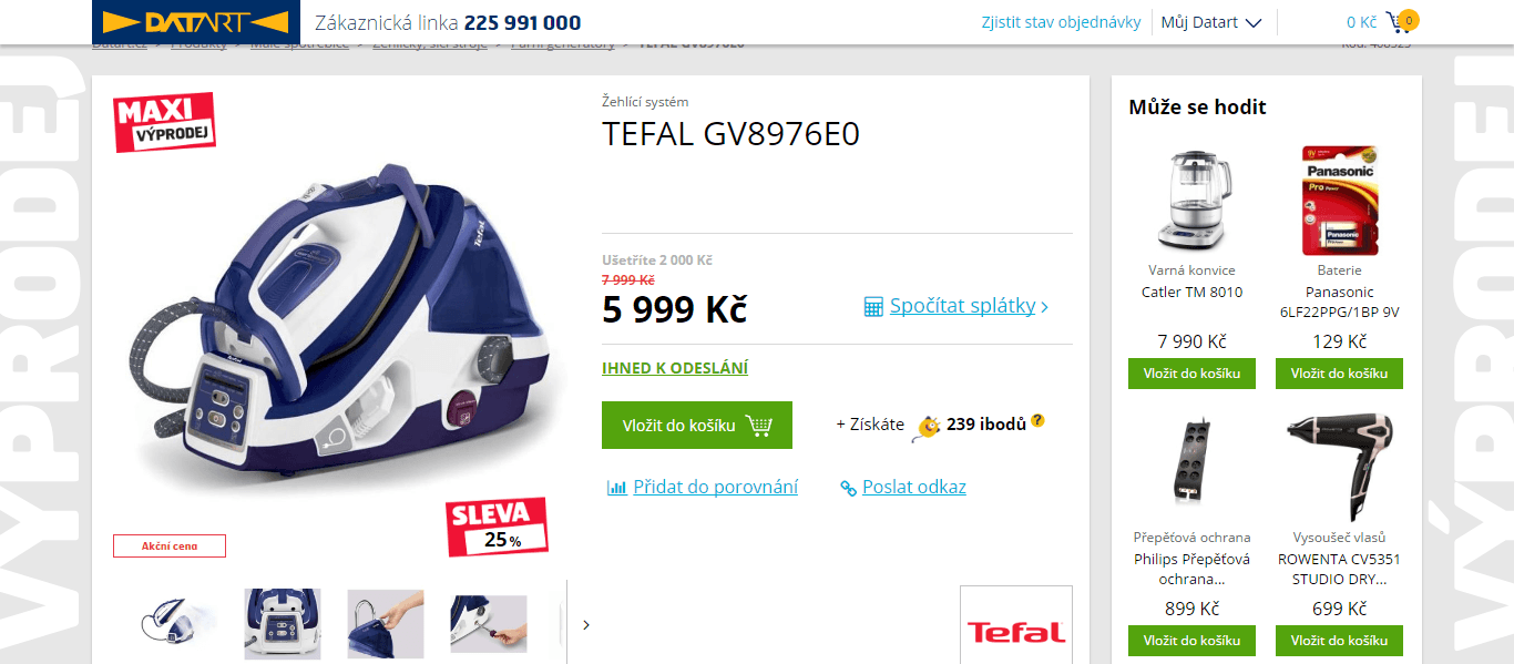 Parní generátor Tefal GV8976E0 Pro Express 