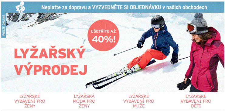 Výprodej oblečení pro lyžaře