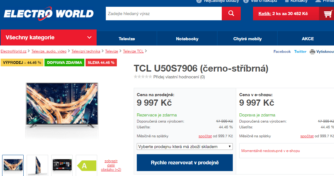 Ultra HD TV, Smart, 126 cm, Thomson