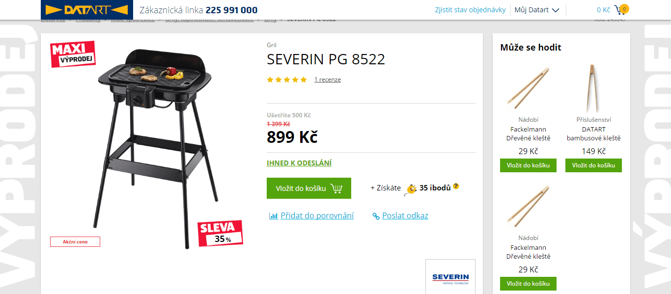 Zahradní elektrický gril Severin