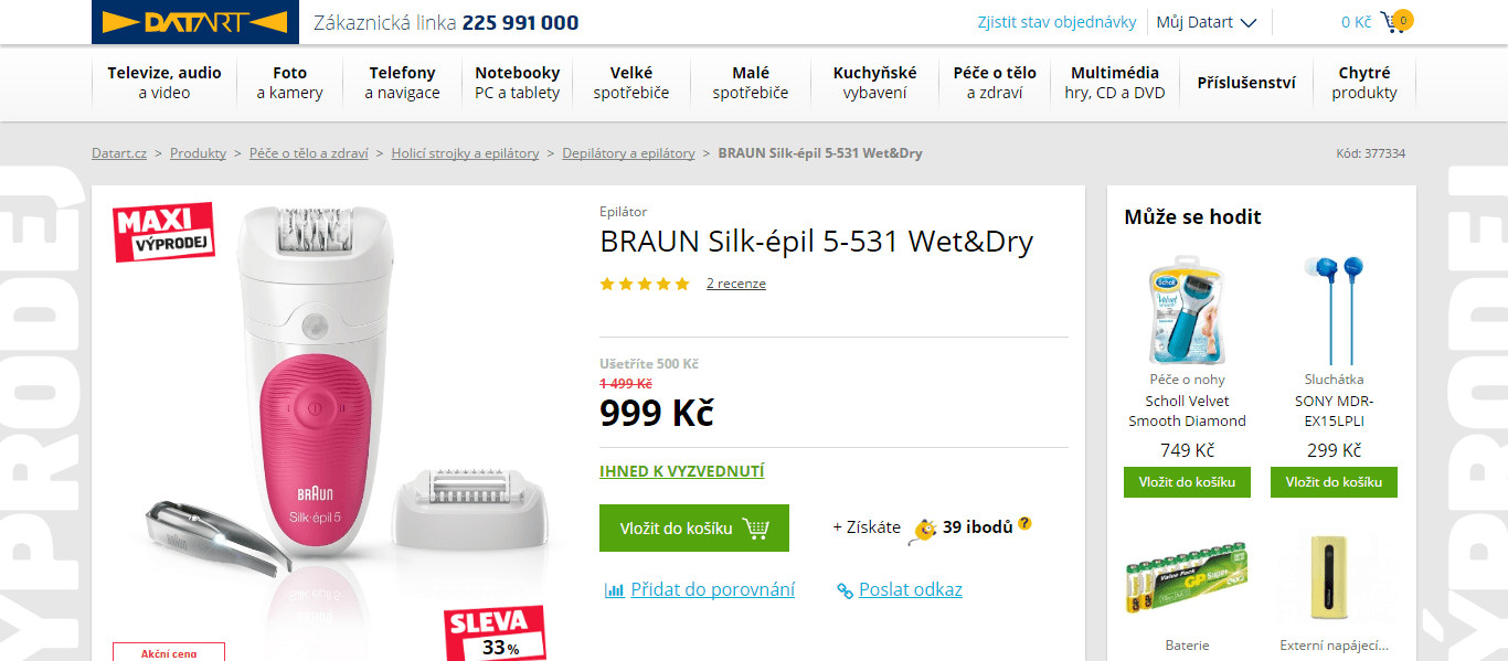 Epilátor BRAUN Silk-épil 5-531 Wet&Dry