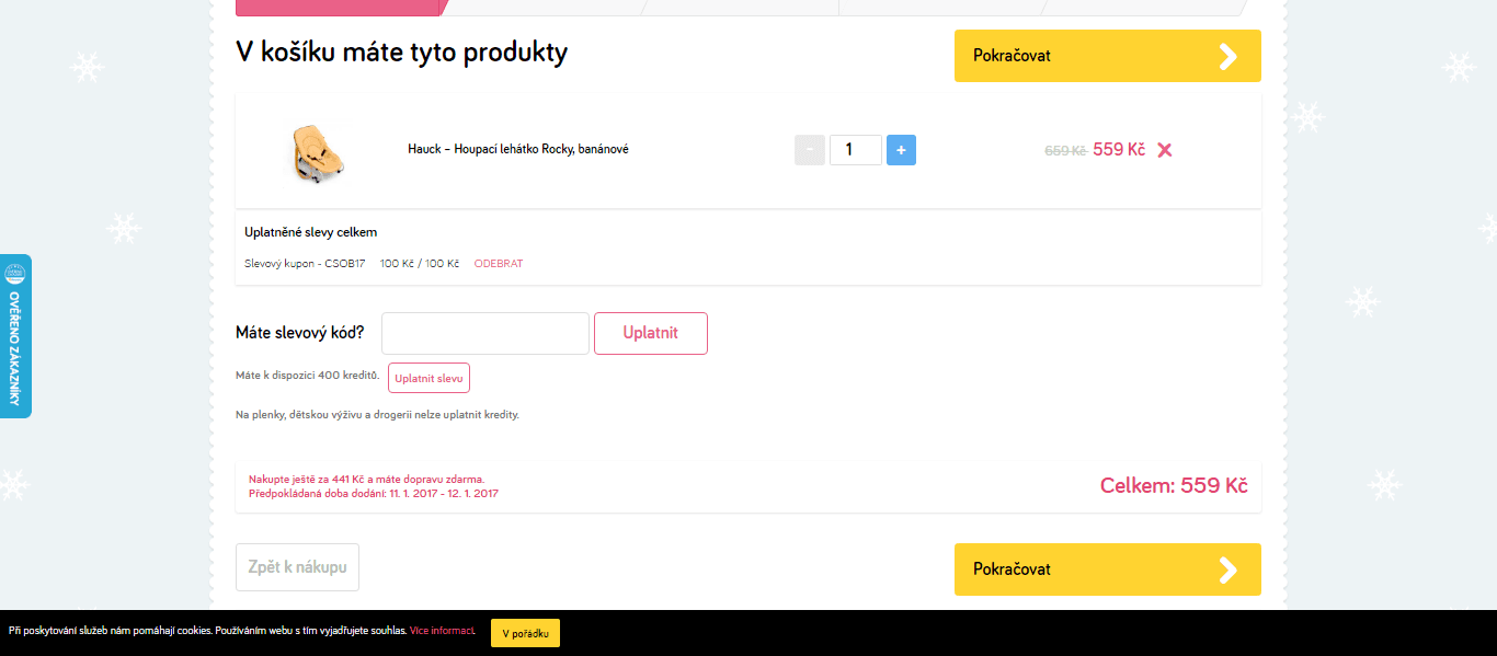 Houpací lehátko Hauck Rocky