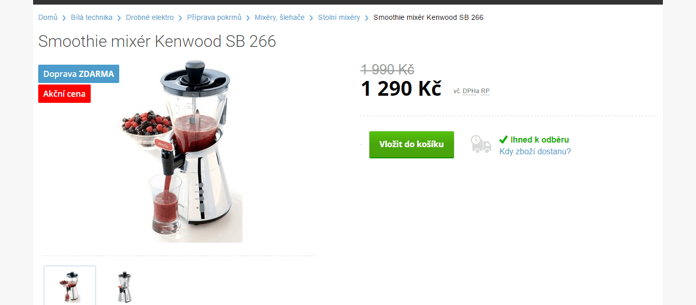 Smoothie mixér Kenwood SB 266