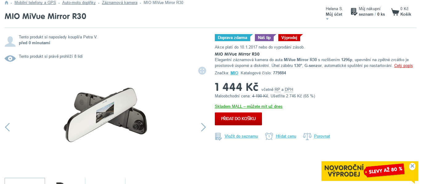 Autokamera MIO MiVue Mirror R30