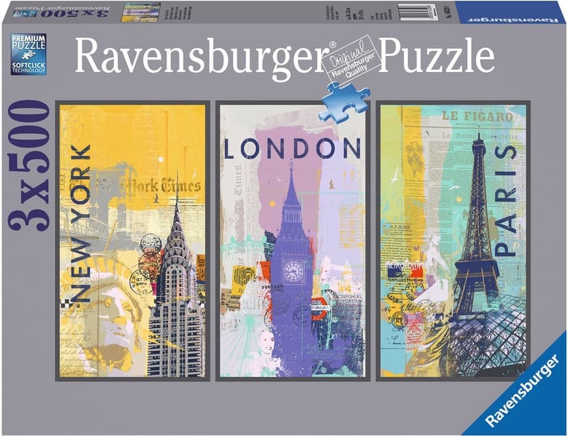 3x puzzle Ravenburger - á 500 dílků