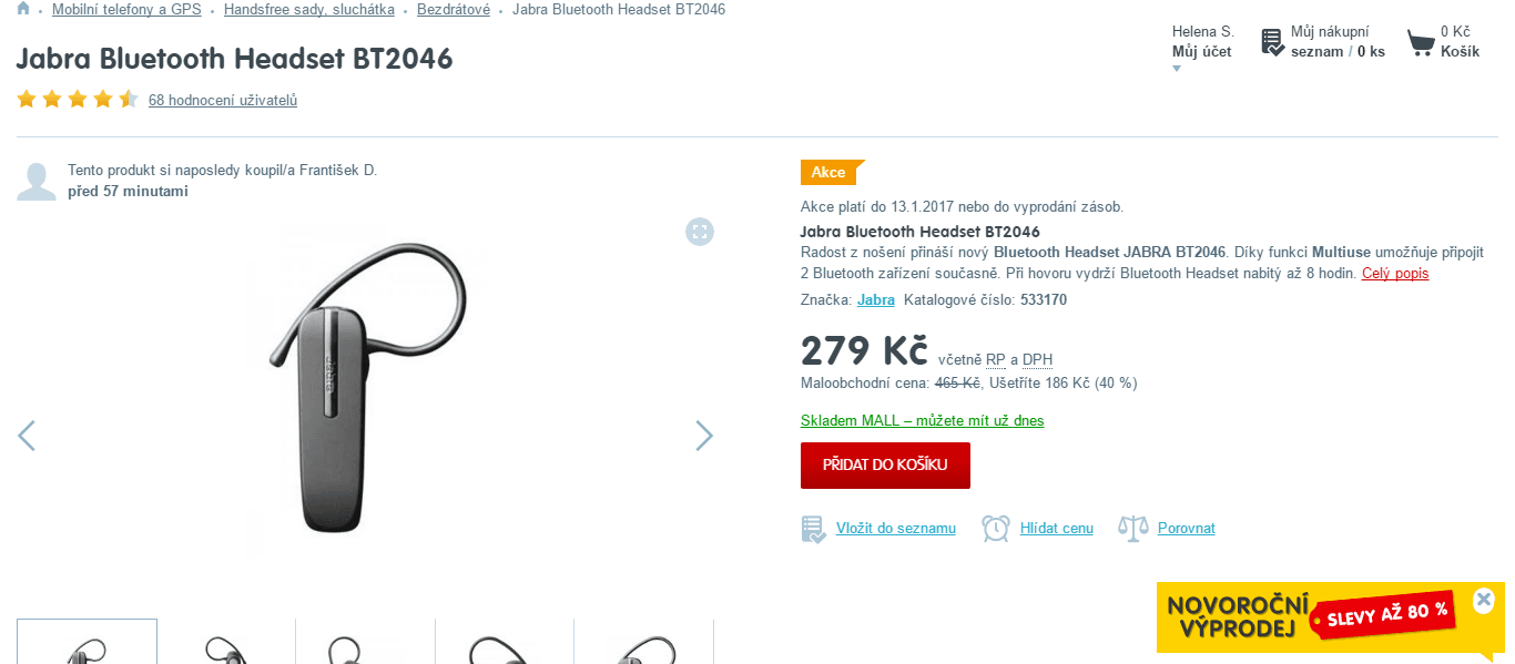 Jabra BT 2046 headset