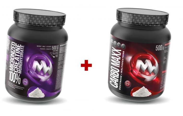 100% Creatine Monohydrate 550g+CARBO MAXX 500g 