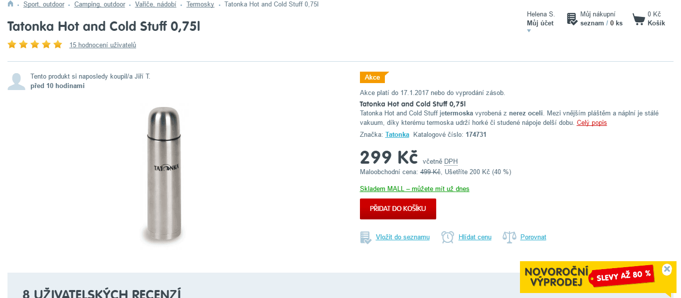 Termoska Tatonka Hot&Cold, 0,75l