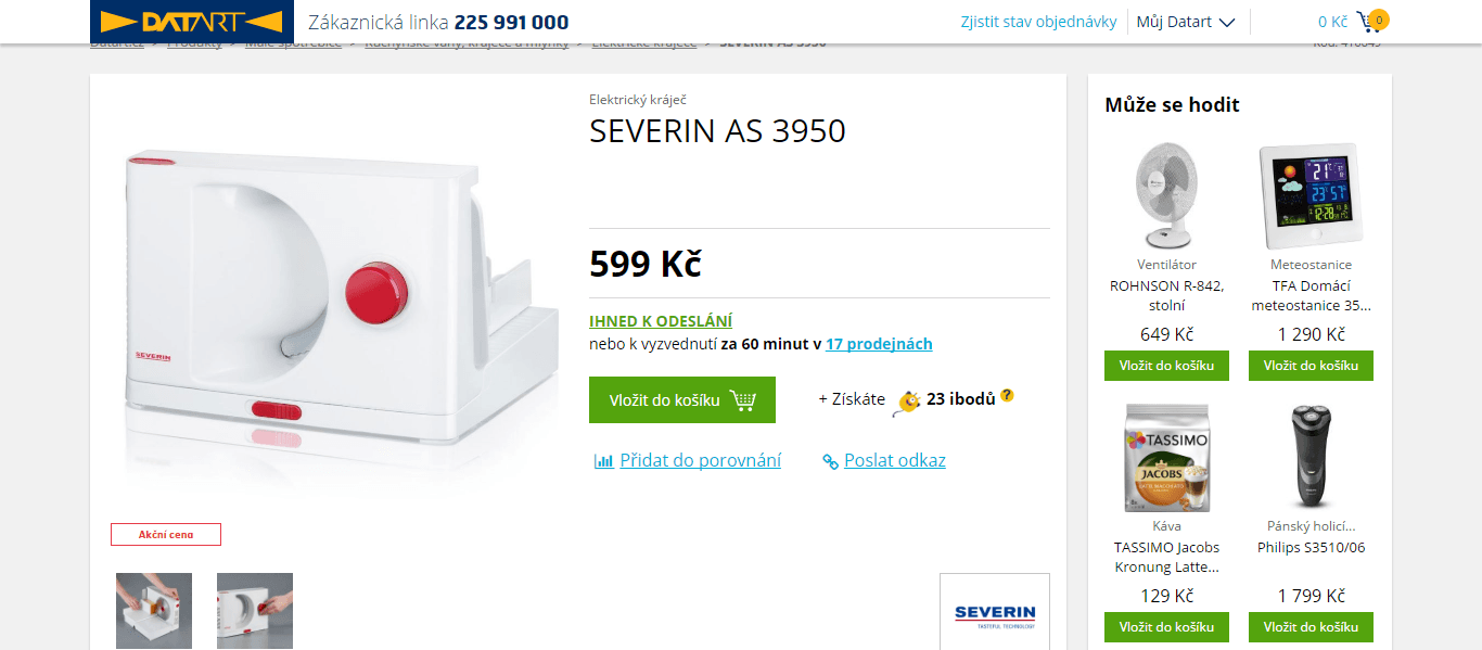 Elektrický kráječ potravin Severin