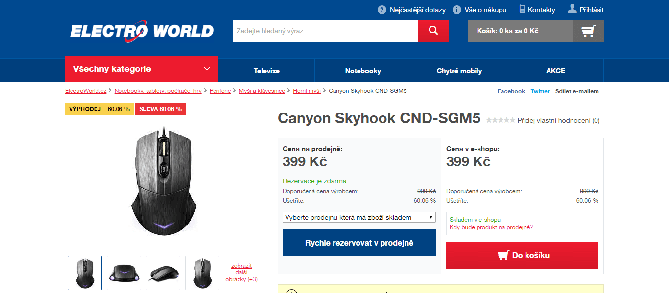 Herní myš Canyon Skyhook CND-SGM5 
