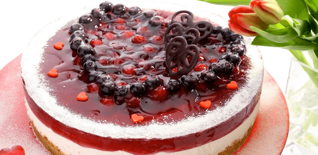 Pečený cheesecake ve tvaru srdce 