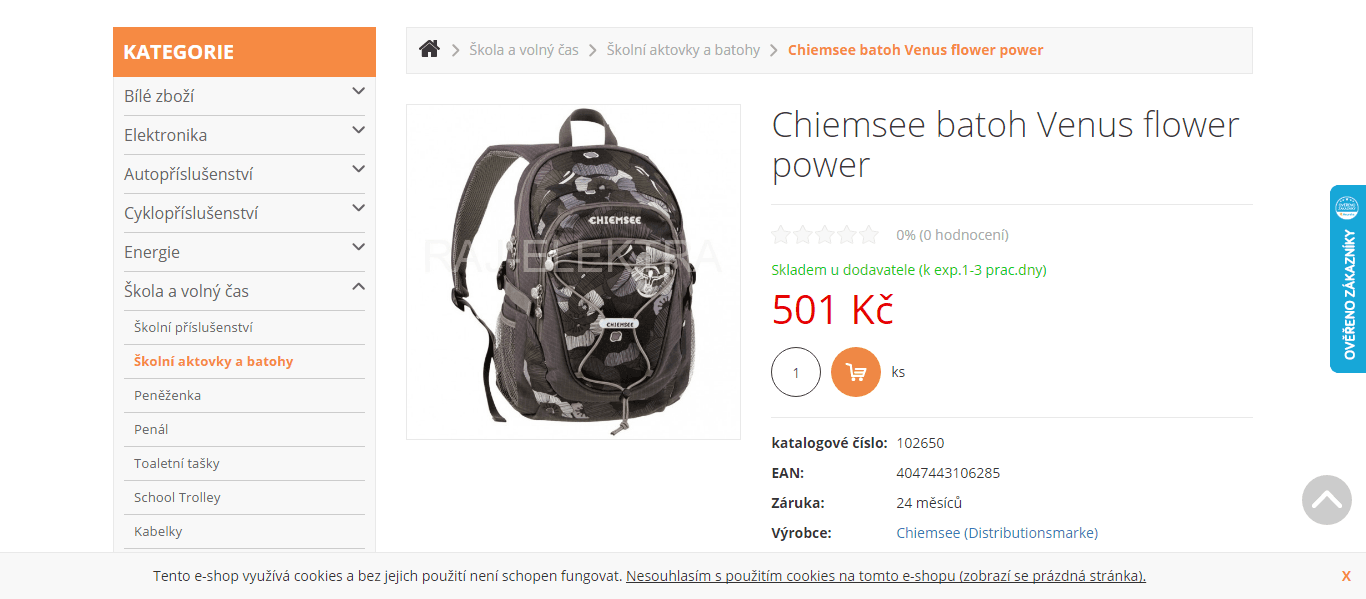 Batoh Chiemsee Venus Flower power