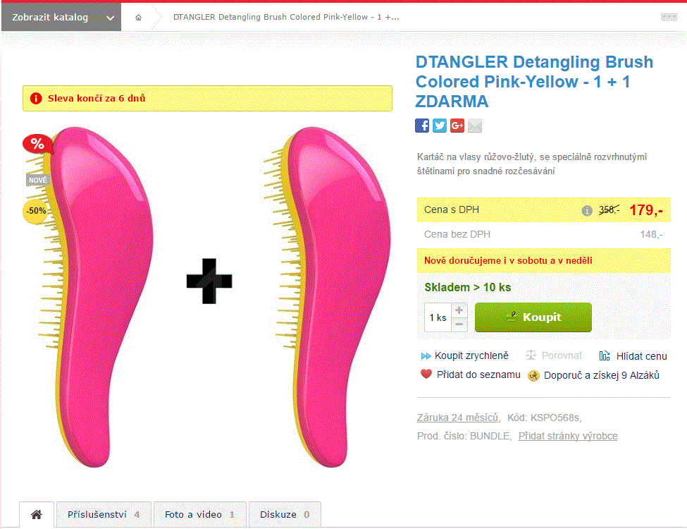 Kartáč na vlasy DTANGLER 