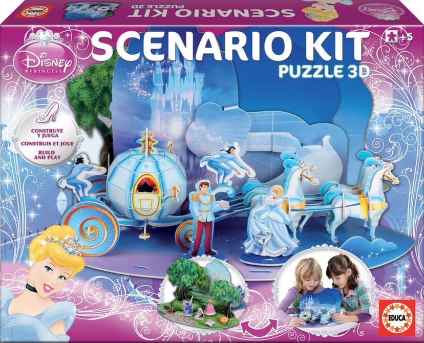 3D puzzle EDUCA scéna s pohádkou Disney Popelka