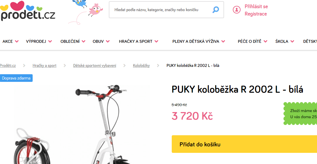 Koloběžka PUKY Challenger R 2002