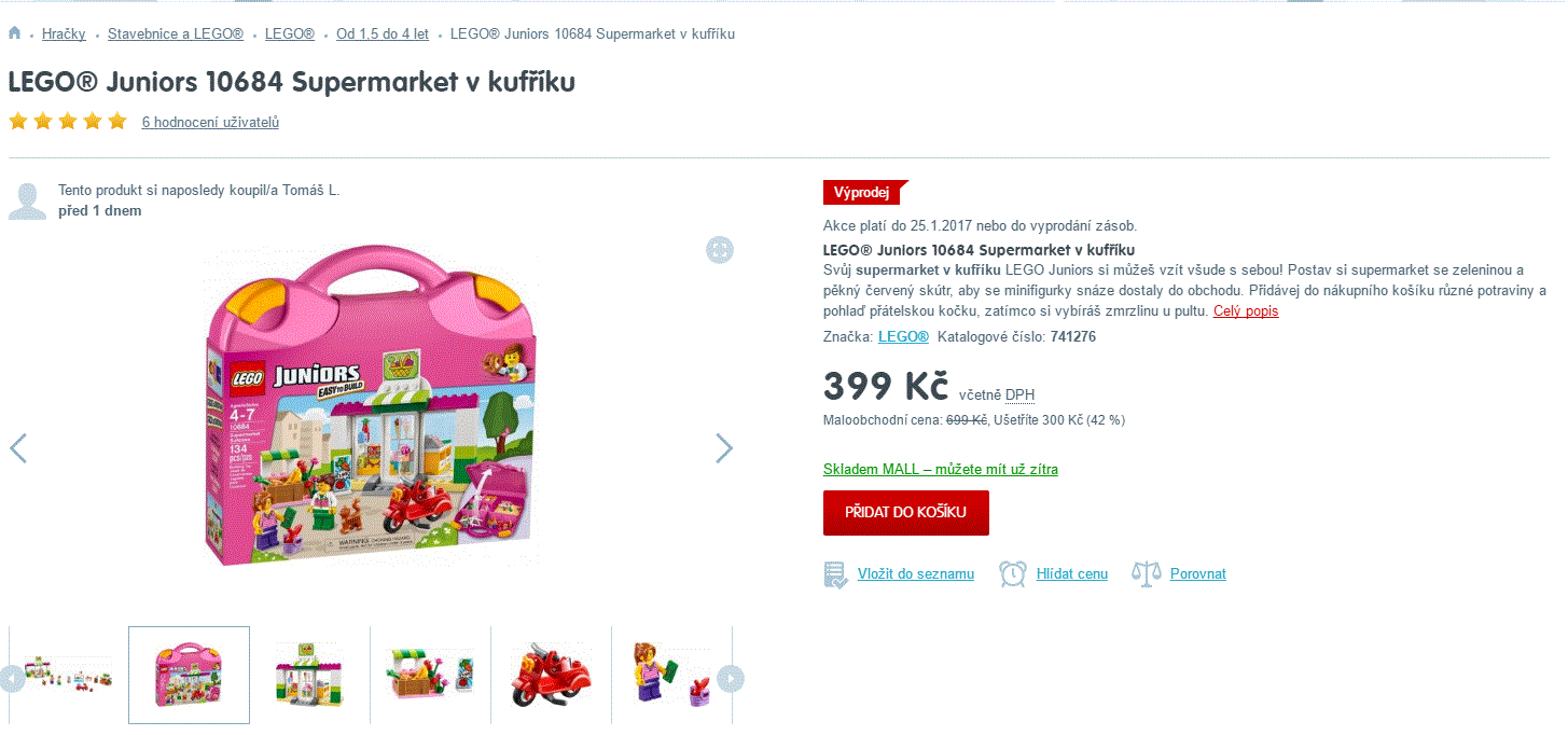 LEGO® Juniors 10684 Supermarket v kufříku