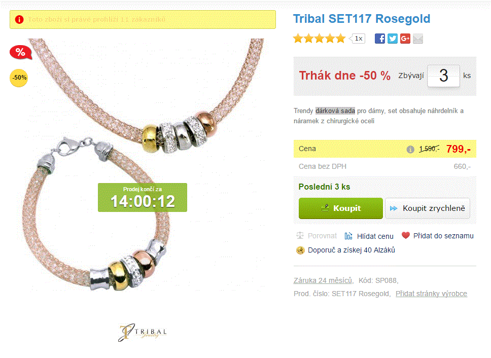 Náhrdelník a náramek Tribal SET117