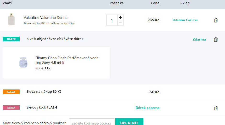Sleva až 100 korun z nákupu + dárek