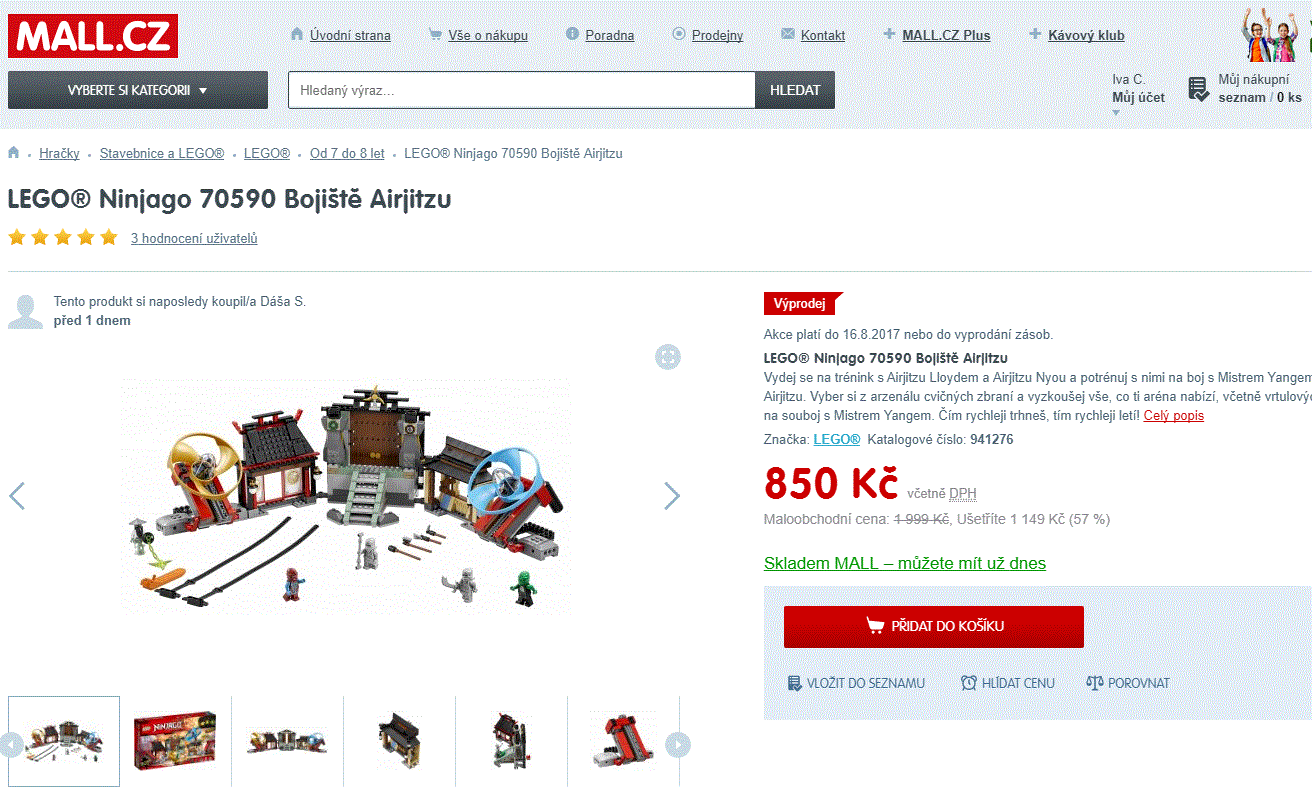  Lego NINJAGO Bojiště Airjitzu