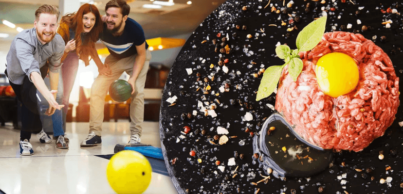 2 hodiny bowlingu + 500g tatarák