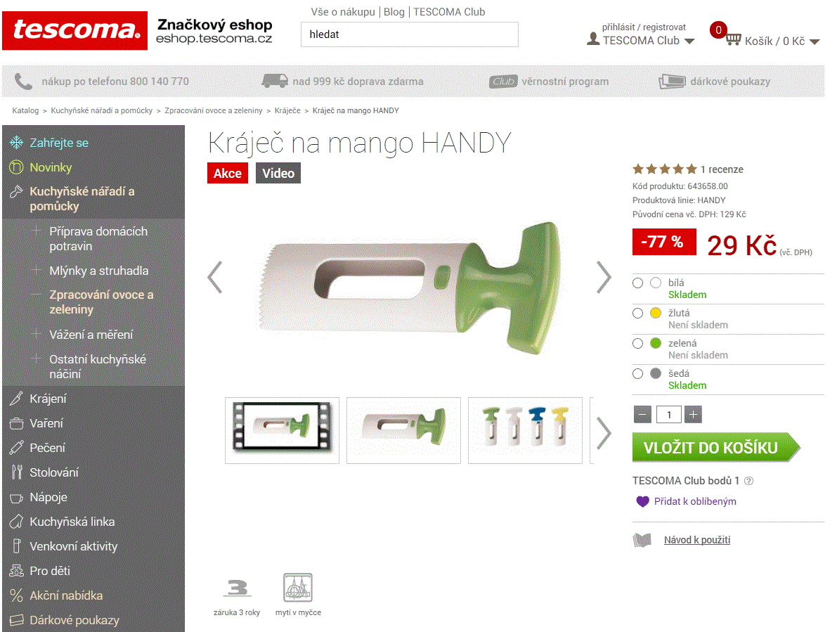 Kráječ na mango HANDY