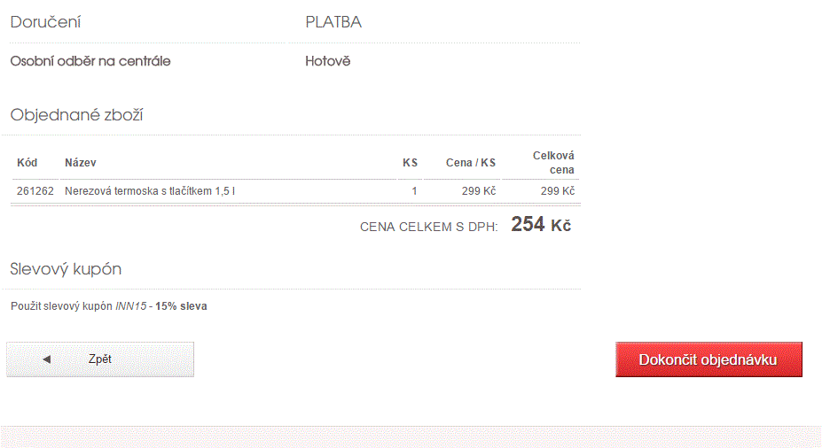 Nerezová termoska s tlačítkem 1,5 l