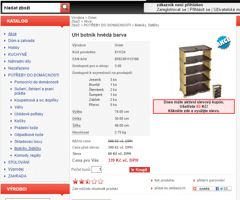 Orion UH Botník RATAN 5pater