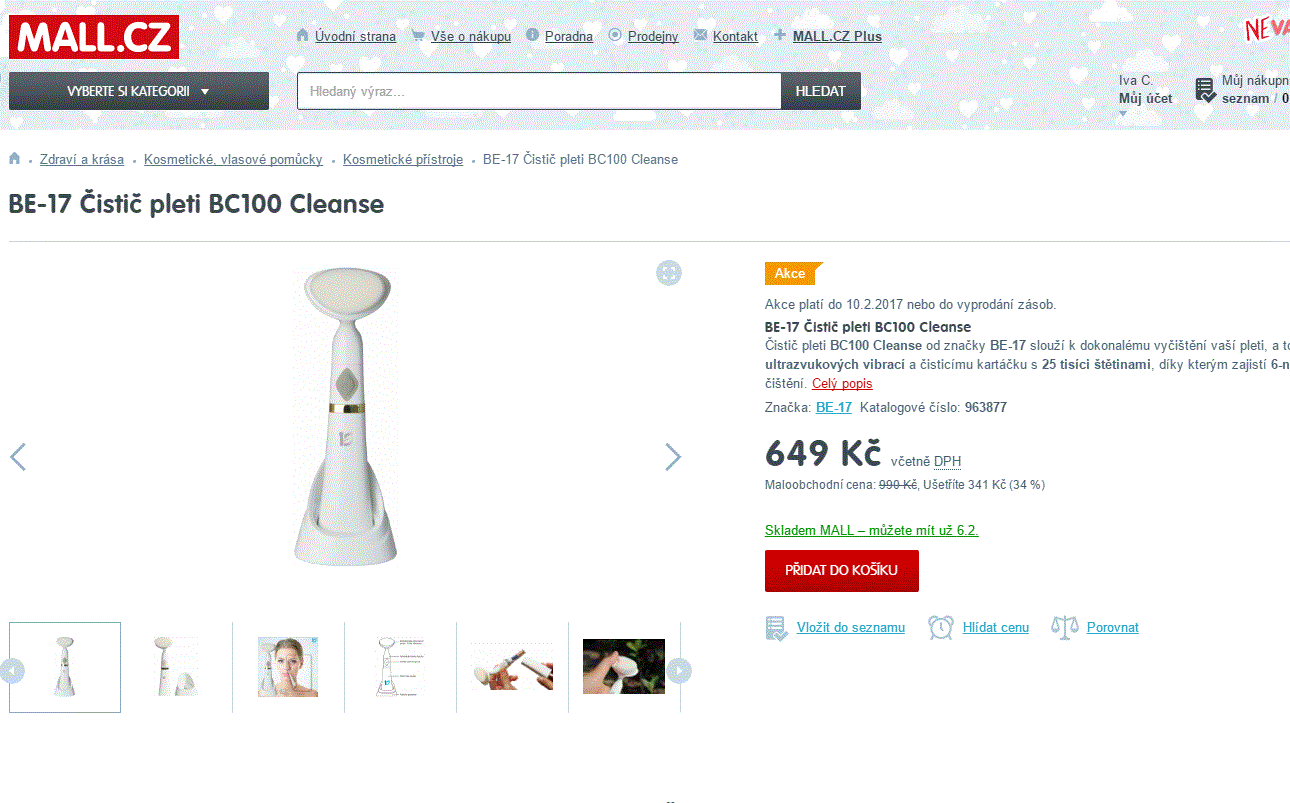 Čistič pleti BC100 Cleanse